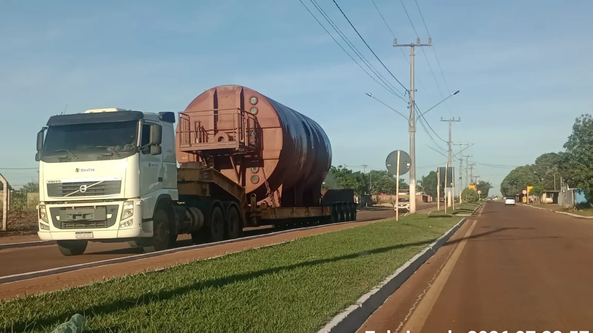 Transporte do cristalizador da Usina Cocal