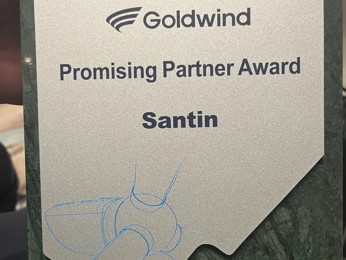 Prêmio Promising Partner Award concedido pela Goldwind