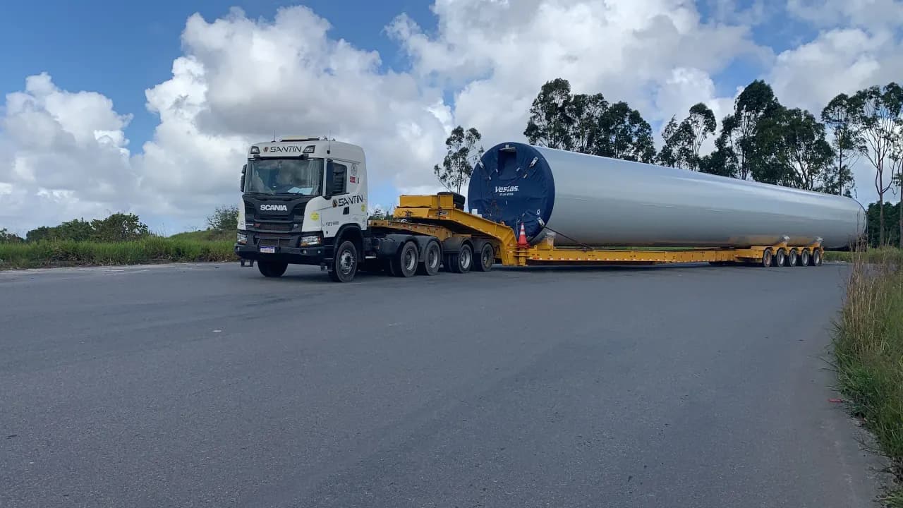 Transporte de nacelle Serra do Tigre